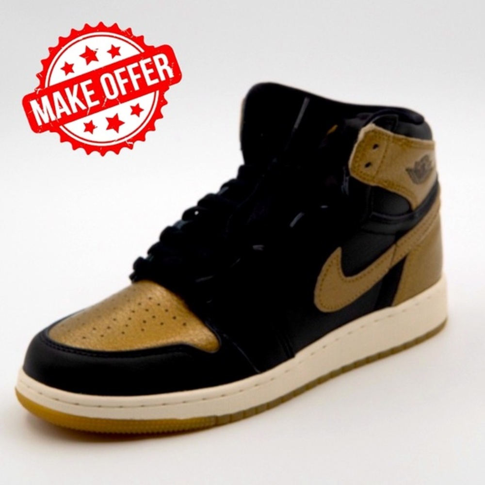 NIKE AIR JORDAN 1 High OG in Metallic Gold. SZ. 7Y. **NEW IN OG BOX.**